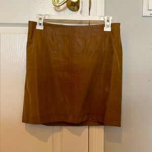 Aged Faux Leather Miniskirt from Free People